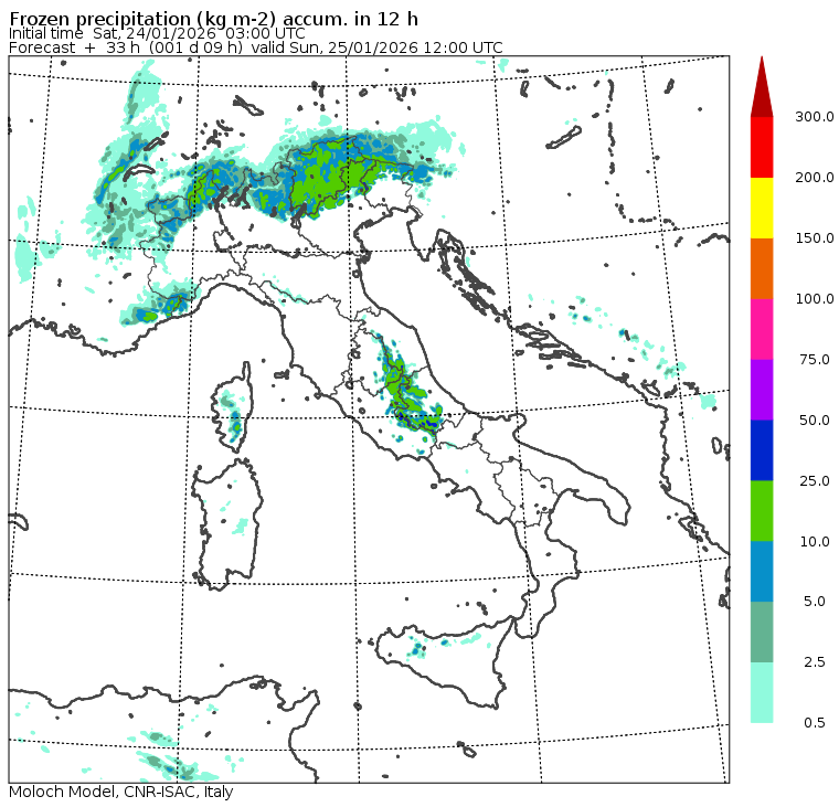 allerta neve domenica 25 gennaio mattina