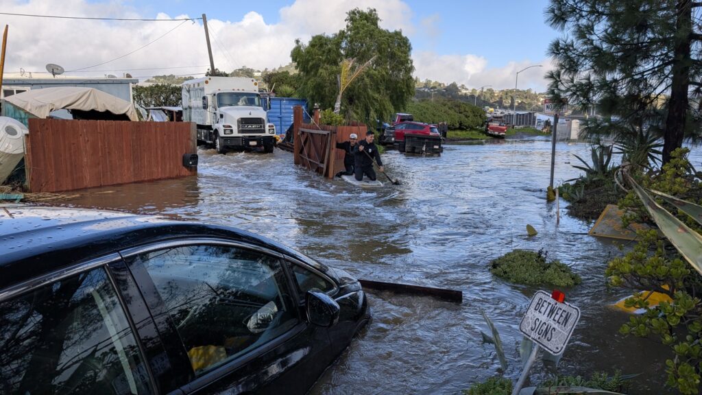 alluvione california maltempo maree