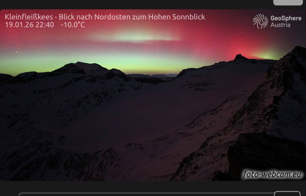 aurora boreale 19 gennaio