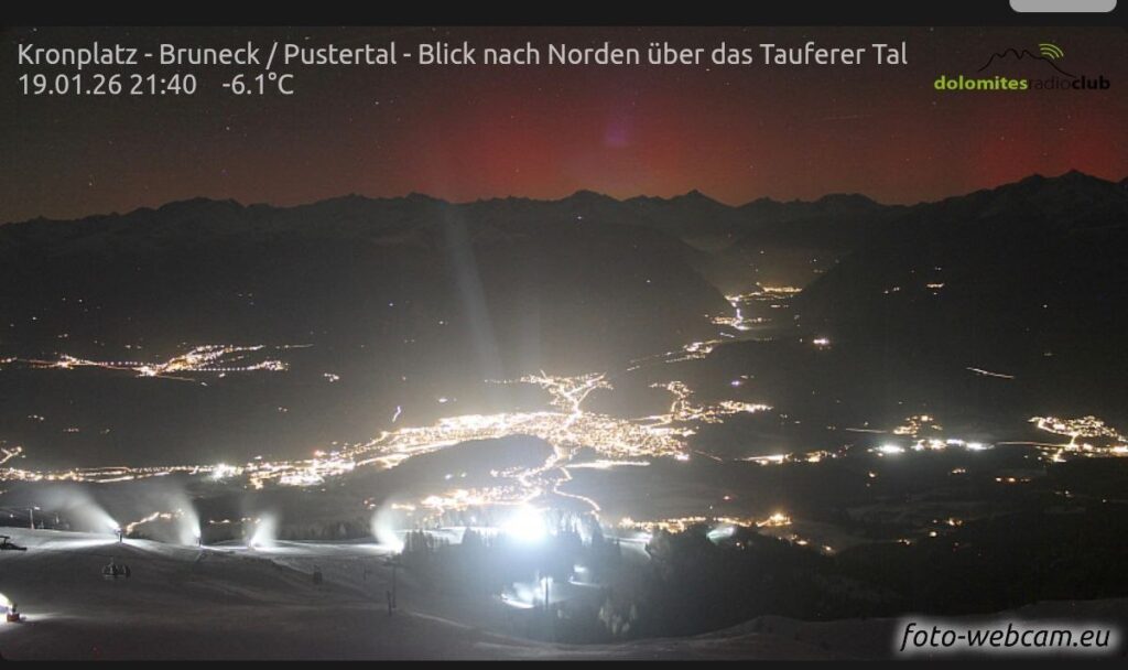 aurora boreale 19 gennaio