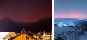 aurora boreale alpi italia oggi