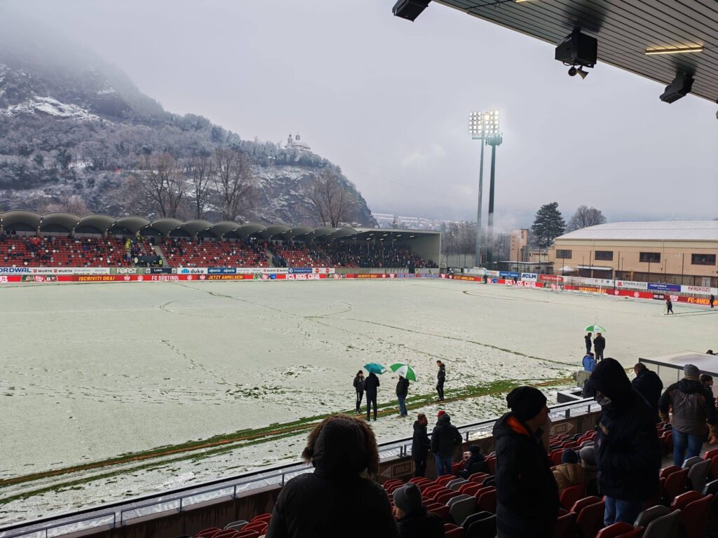 neve bolzano stadio sudtirol padova