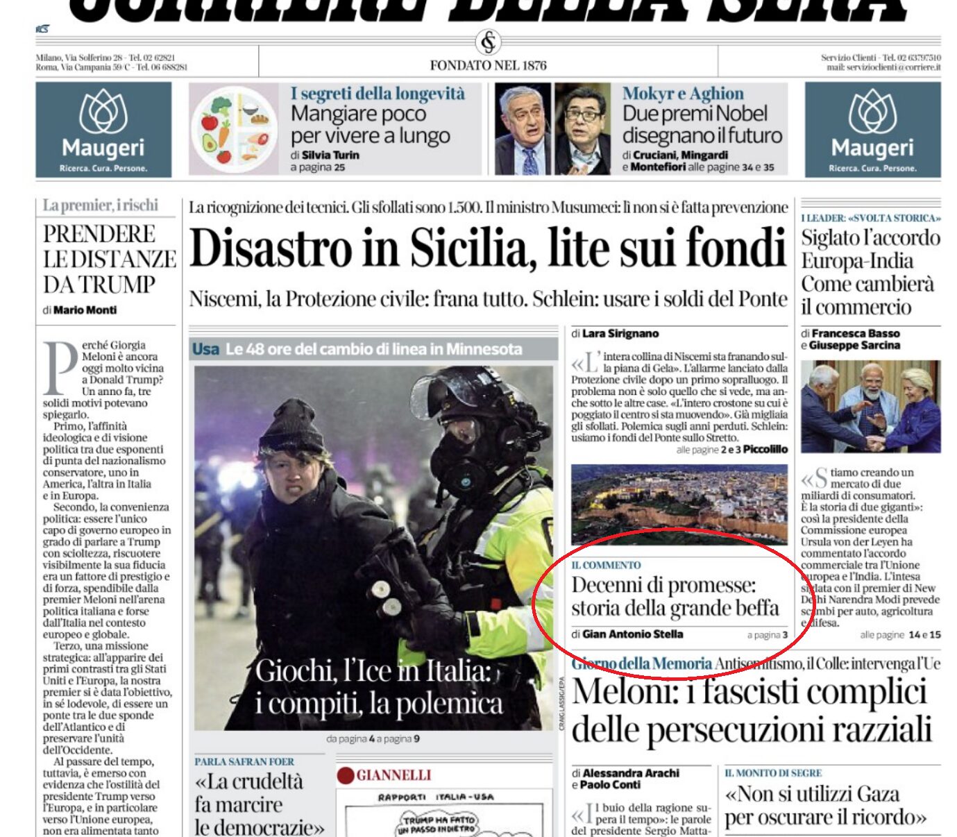 corriere della sera citazione stella meteoweb
