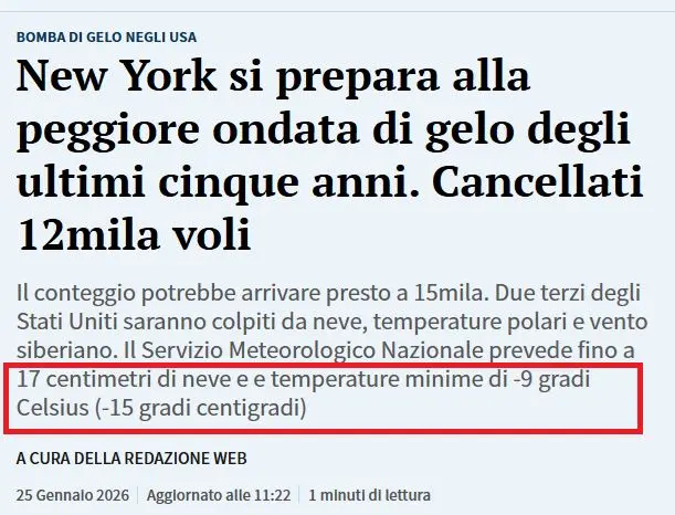 gaffe meteo giornali