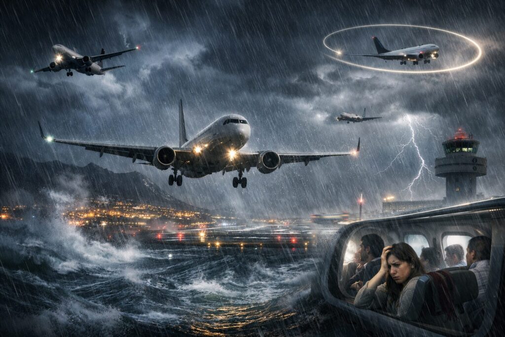 maltempo caos aerei notte