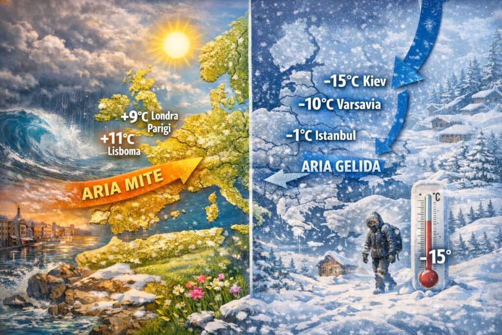 meteo europa 13 gennaio 2026