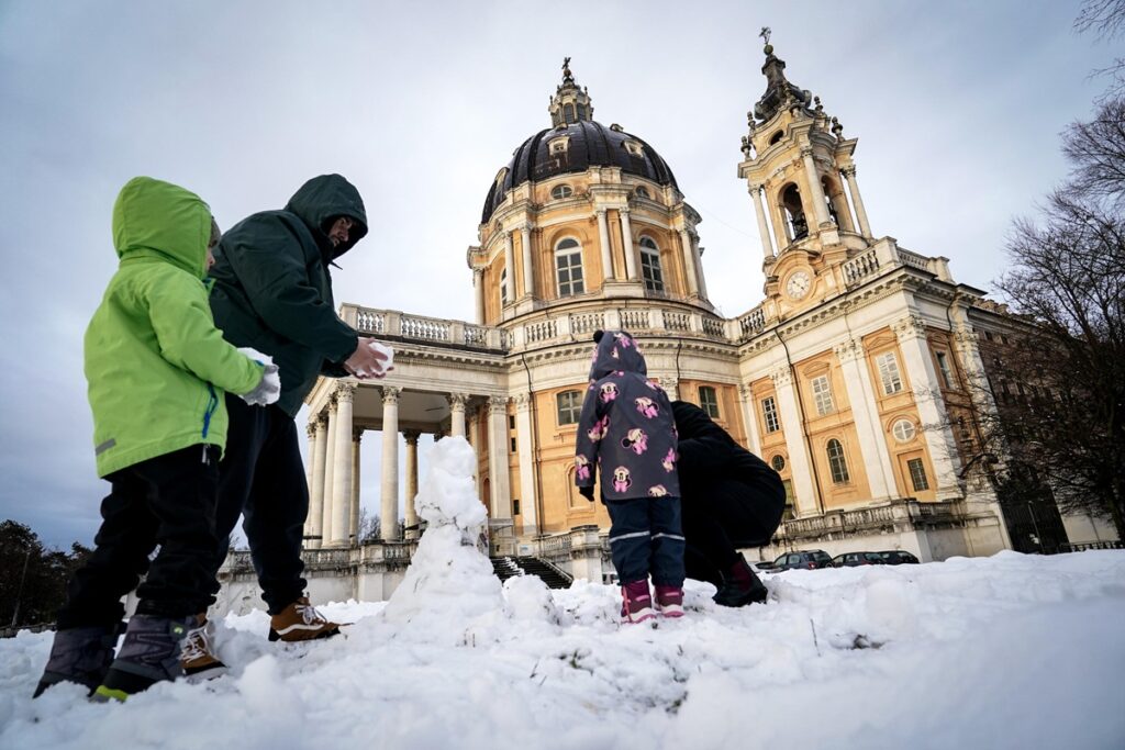 Neve sulla collina di Torino