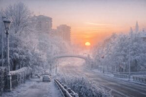 neve gelo alba polare nord italia temperature minime galaverna