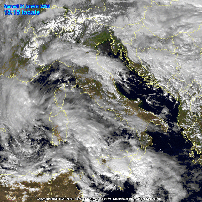 satellite italia meteo 31 gennaio 2026