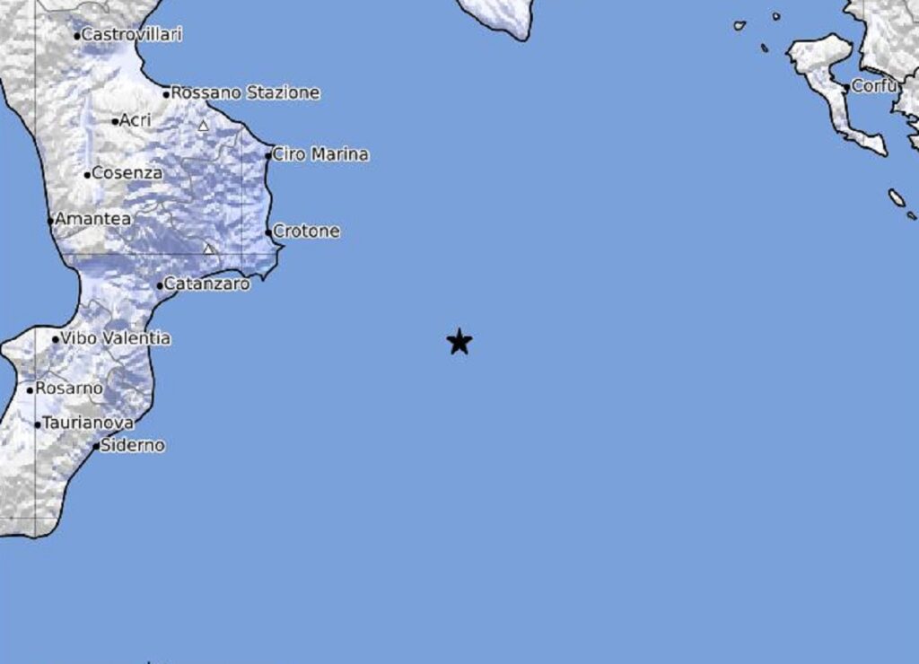 sciame sismico calabria terremoti ionio