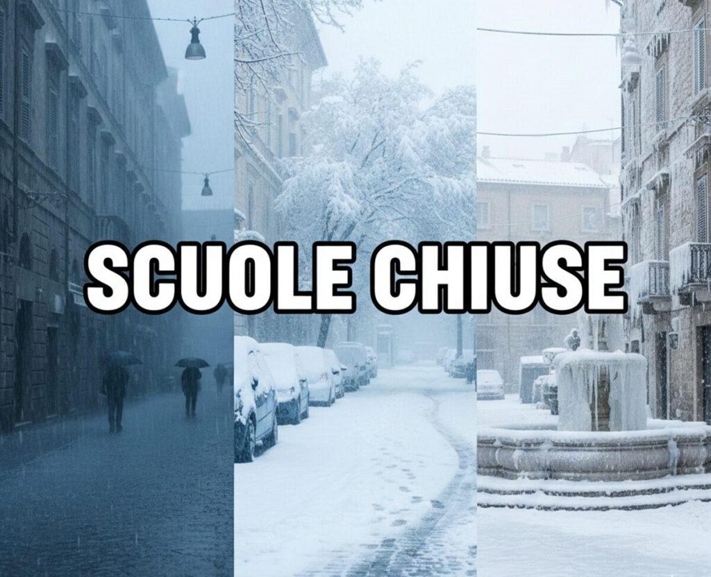 scuole chiuse domani gelicidio gelo maltempo pioggia neve