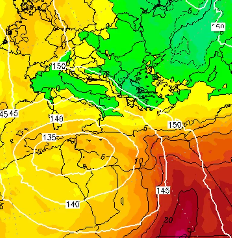 temperature ciclone harry martedì 20 gennaio ore 16