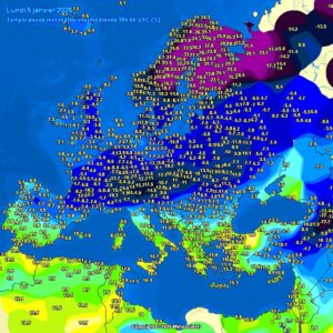 temperature minime oggi europa