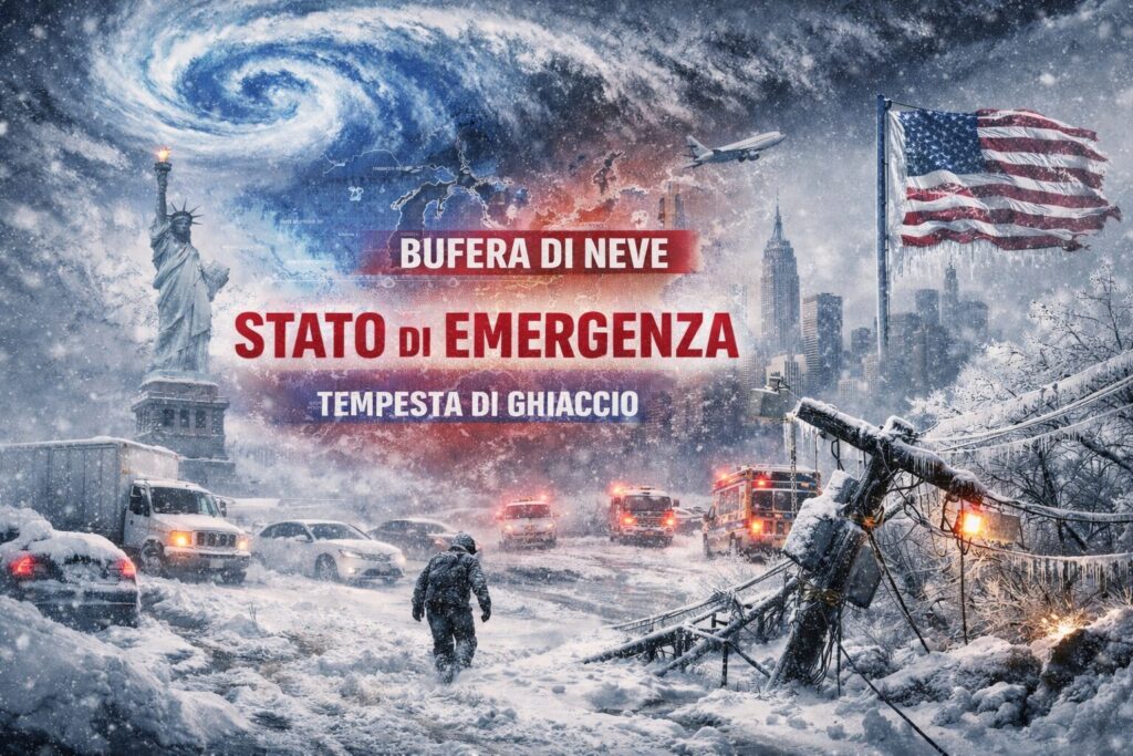 tempesta di neve e gelo usa