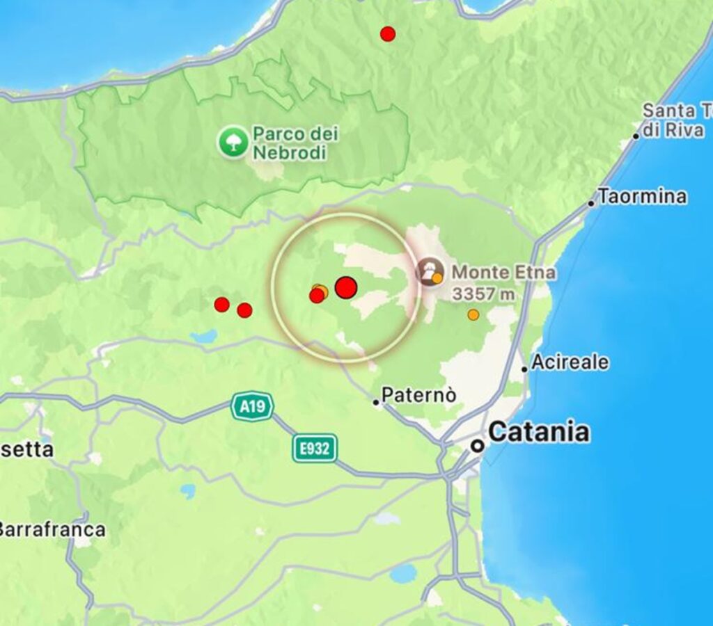 terremoto bronte sicilia