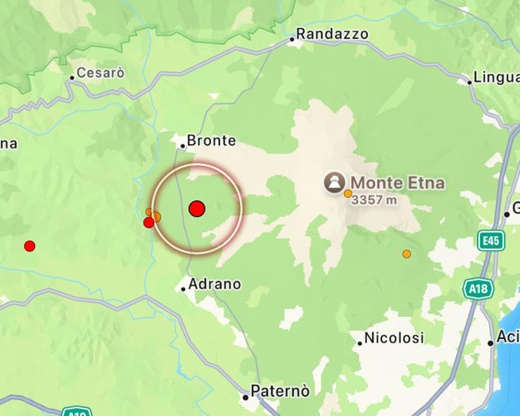 terremoto bronte sicilia