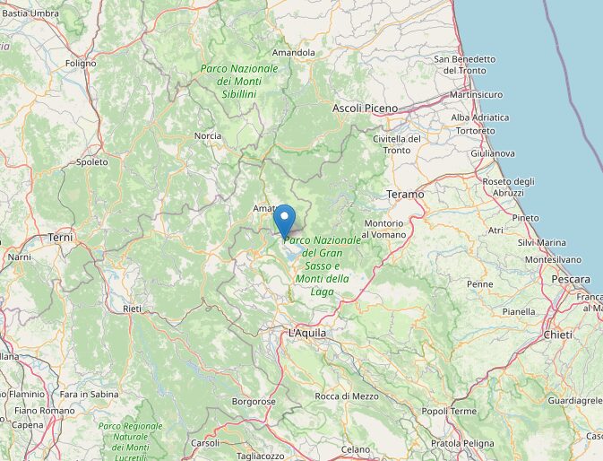 terremoto lazio abruzzo campotosto