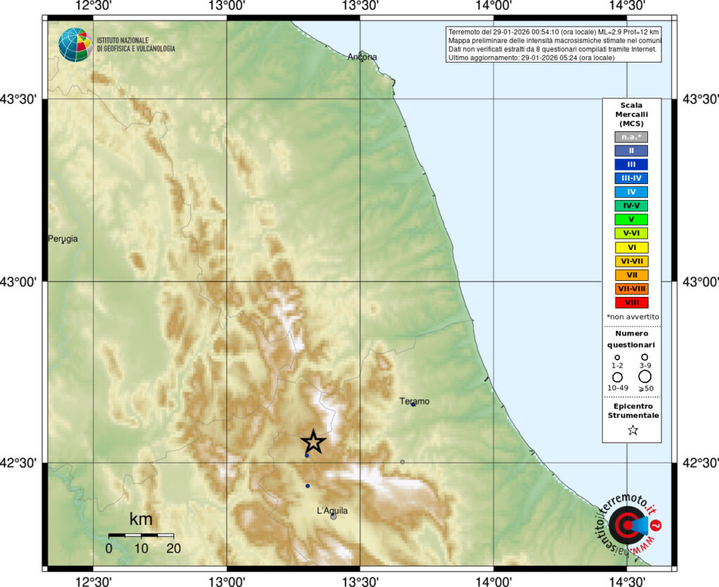 terremoto lazio abruzzo campotosto