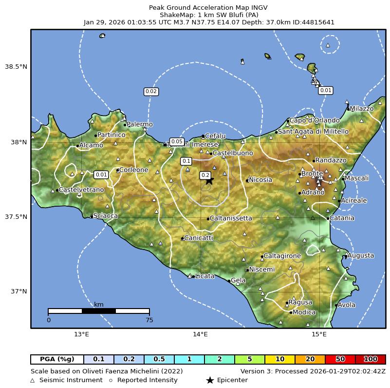 terremoto oggi palermo