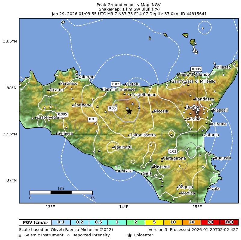 terremoto oggi palermo