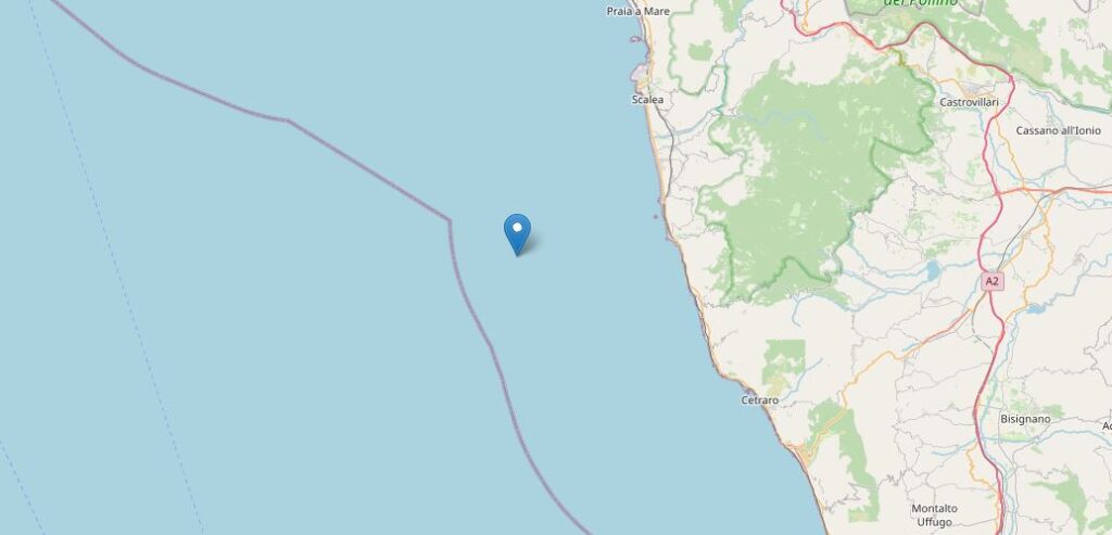 terremoto oggi tirreno calabria cosenza