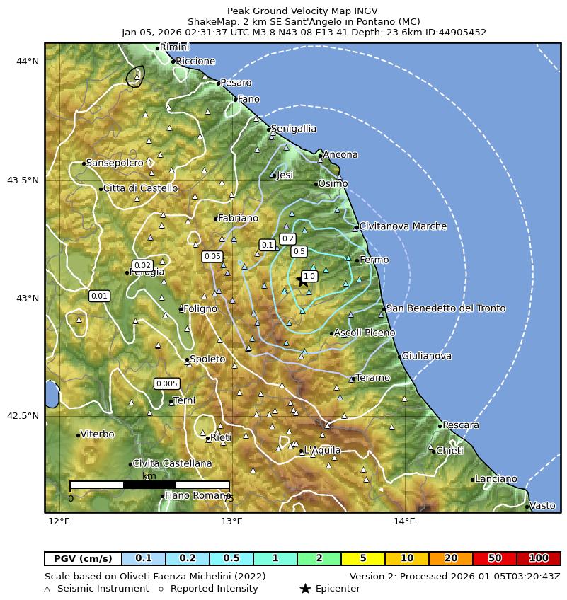 terremoto sciame sismico marche macerata