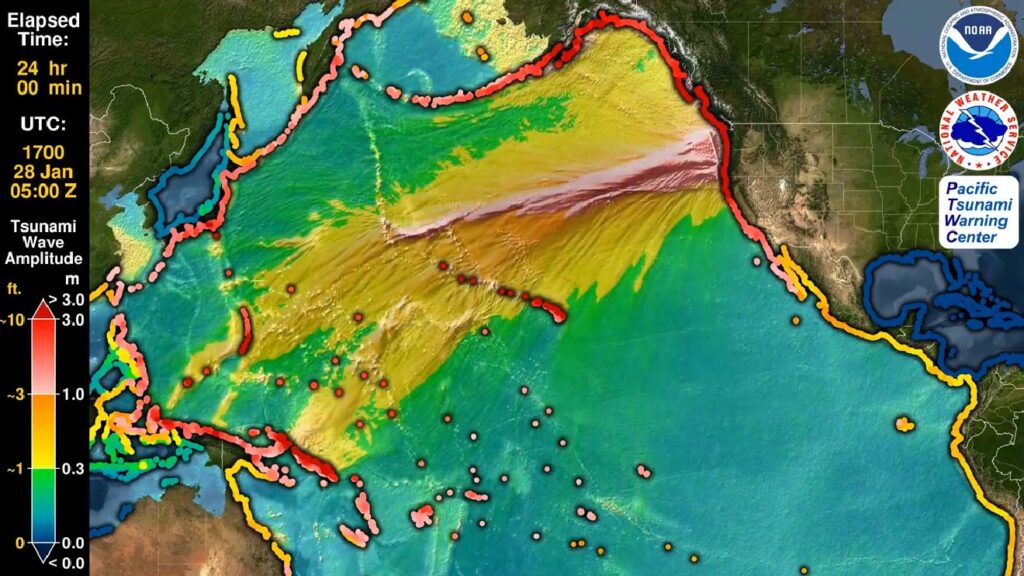 terremoto tsunami cascadia 1700