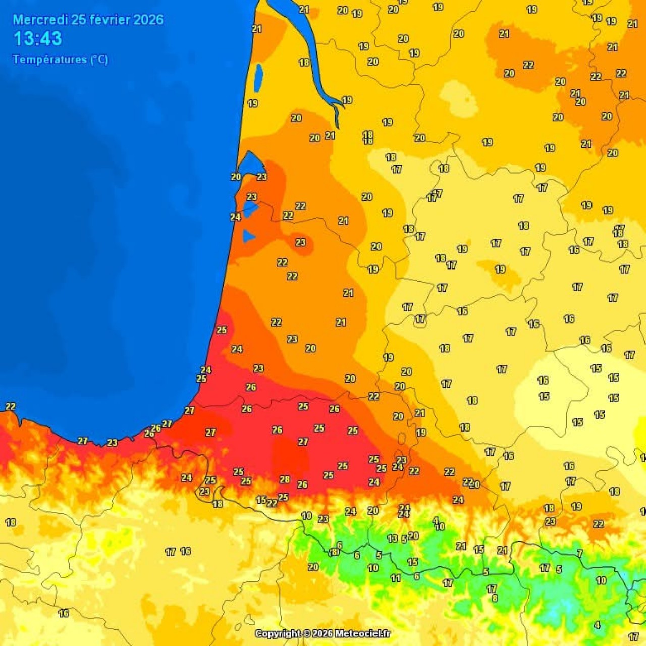 Caldo Francia Pirenei 
