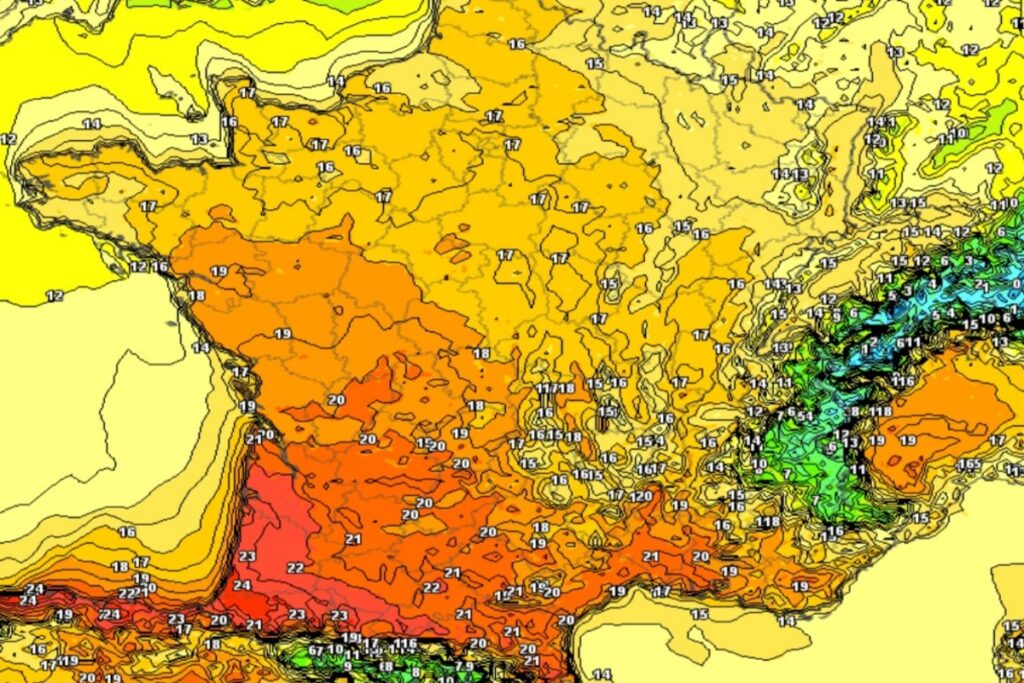 Caldo record Francia