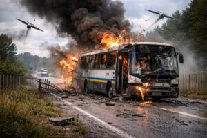 Droni autobus guerra ucraina