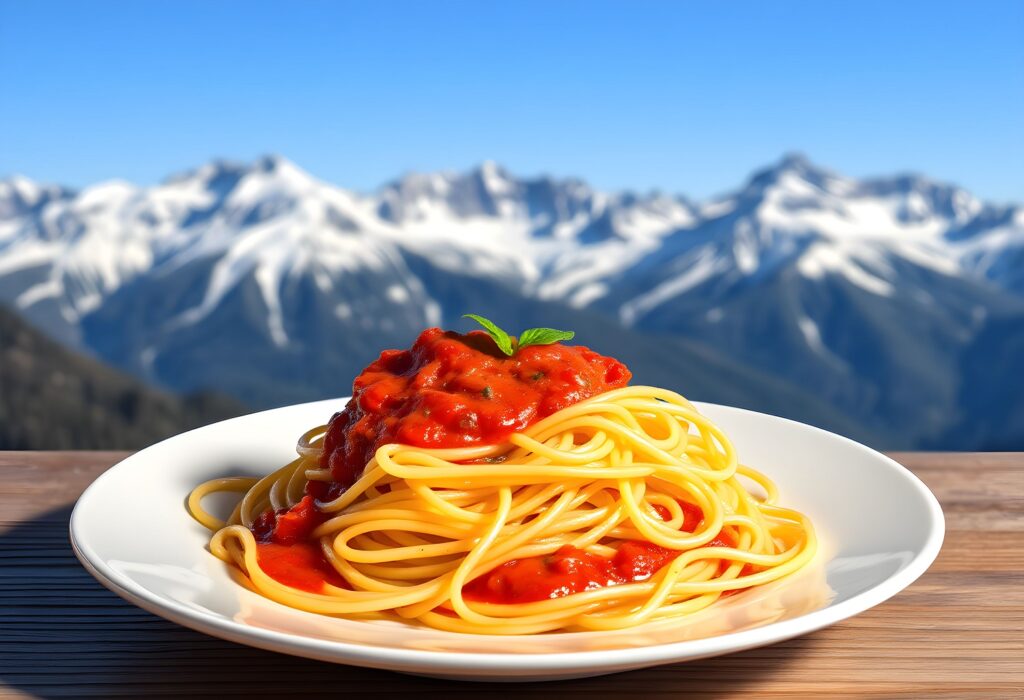 Pasta e montagne