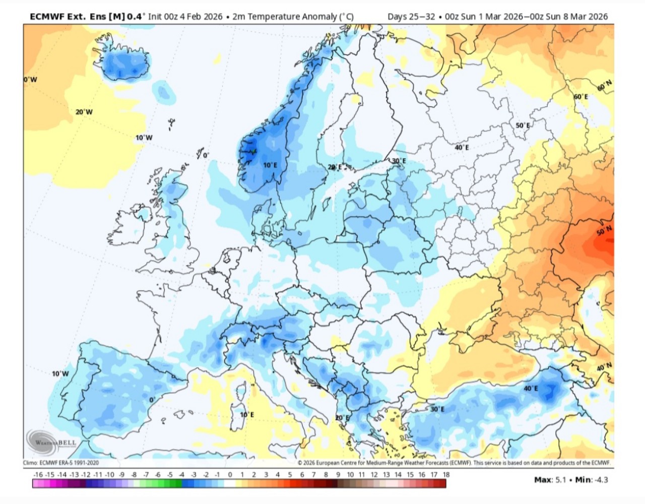 Temperature fine febbraio inizio marzo