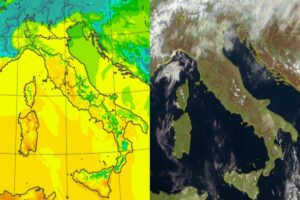 Temperature massime e satellite 22 febbraio