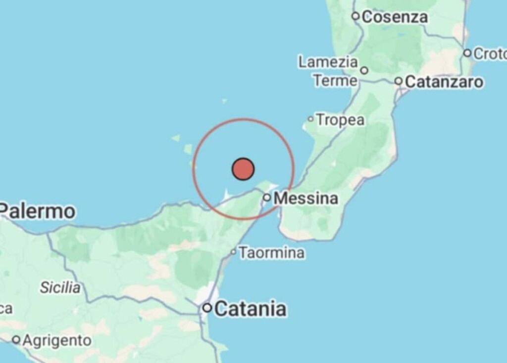 Terremoto costa siciliana