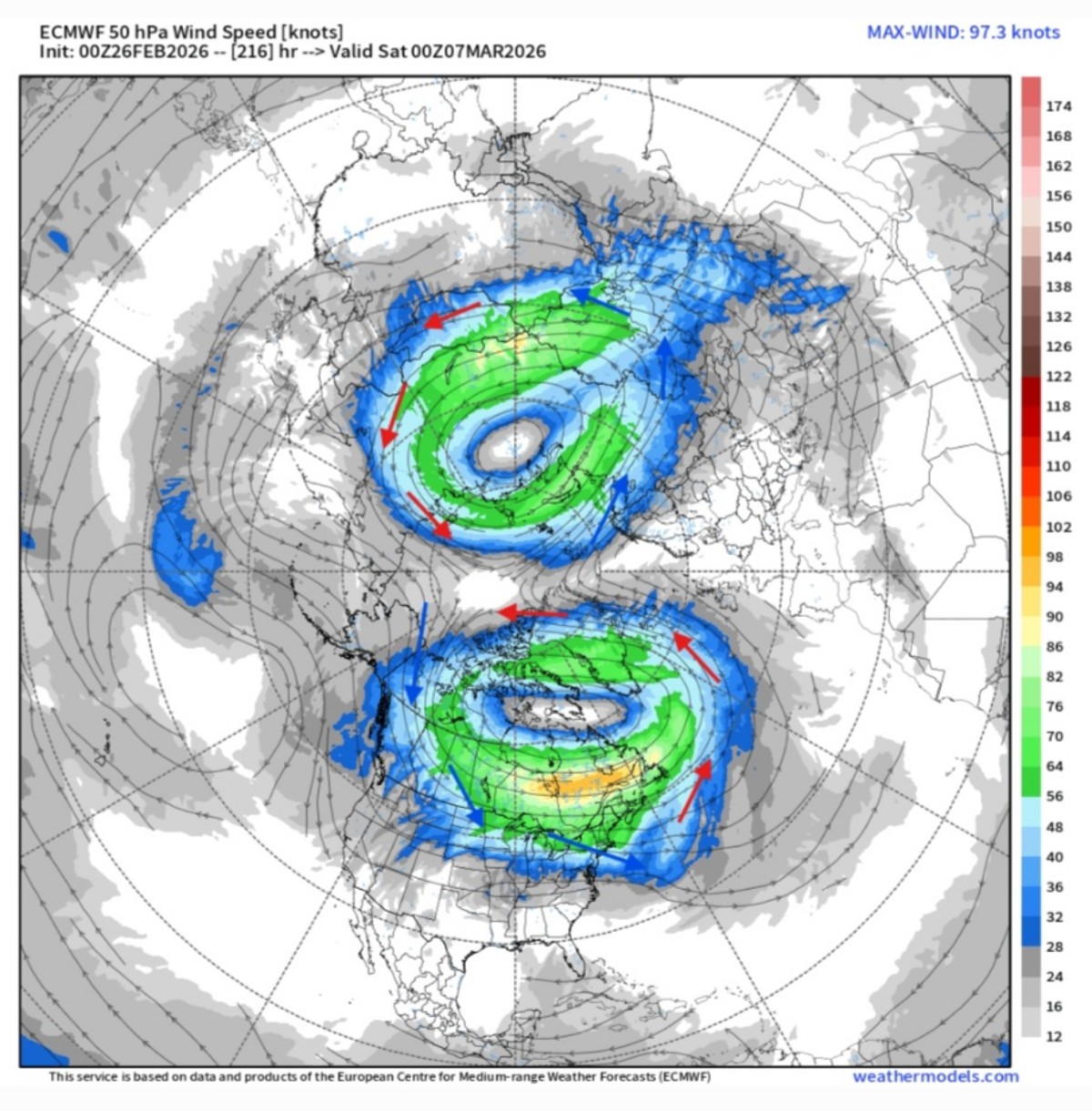 Vortice polare 7 marzo