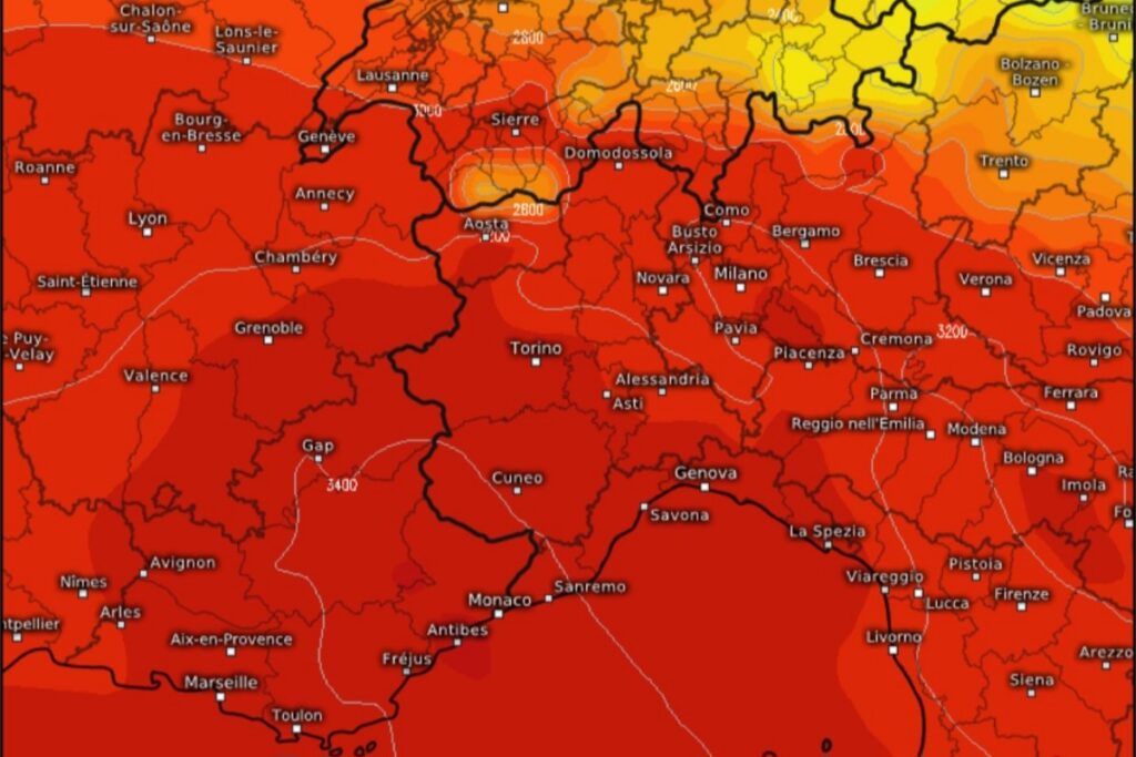 Zero termico Alpi occidentali