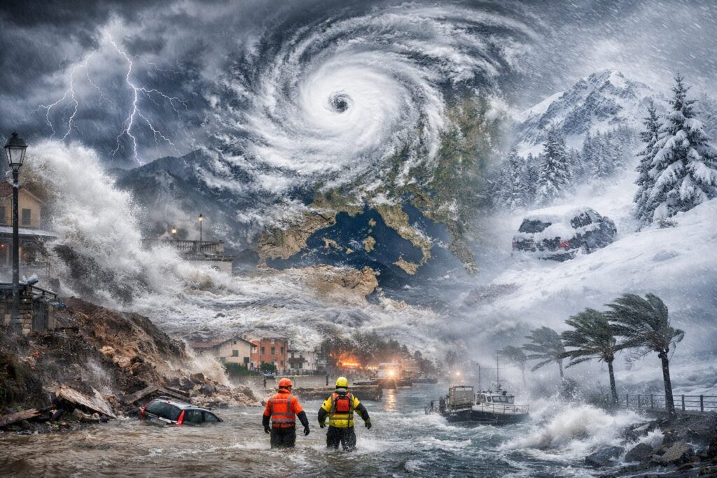 allerta meteo Mega-Ciclone Nils