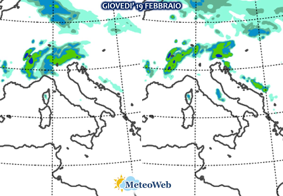 allerta meteo giovedì 19 febbraio