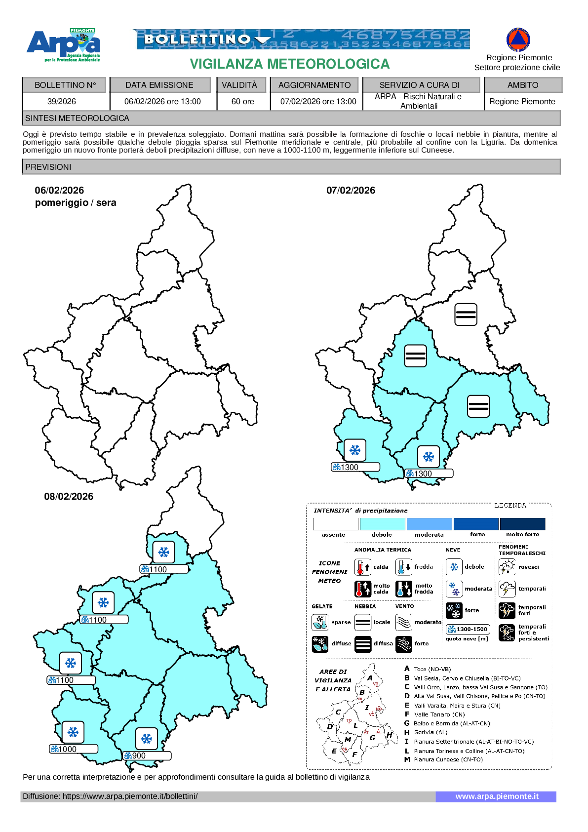 allerta meteo piemonte
