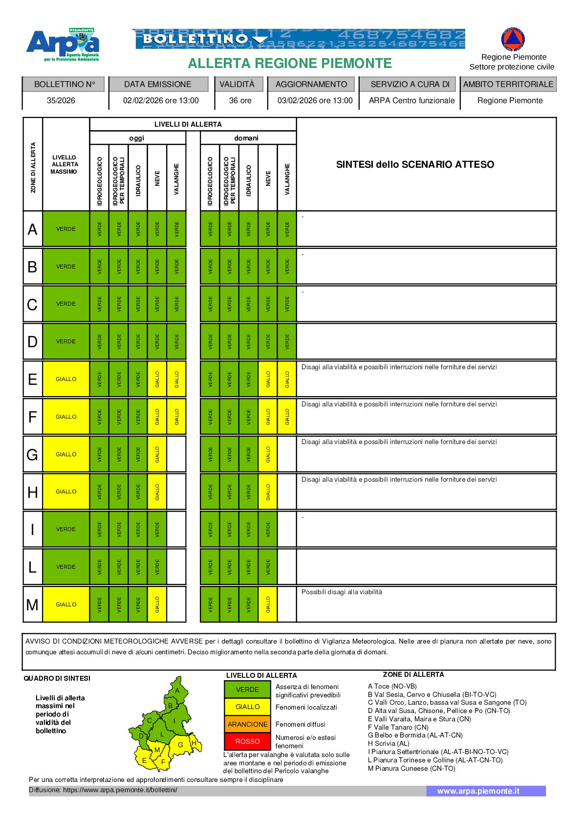 allerta meteo piemonte