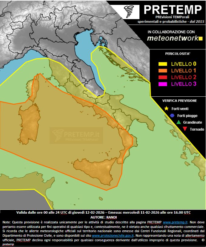 allerta meteo pretemp