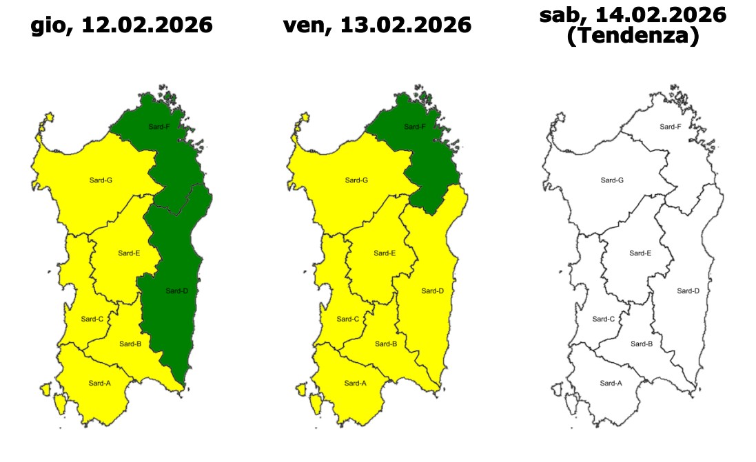 allerta meteo sardegna 12-13 febbraio