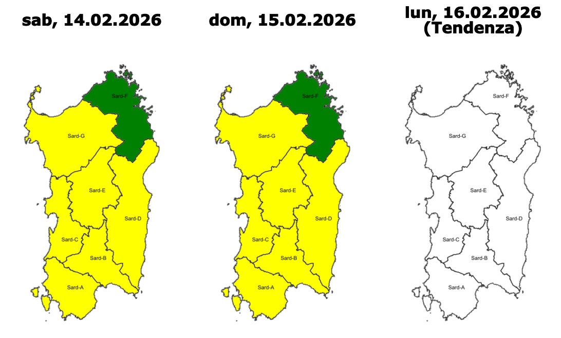 allerta meteo sardegna 14-15 febbraio