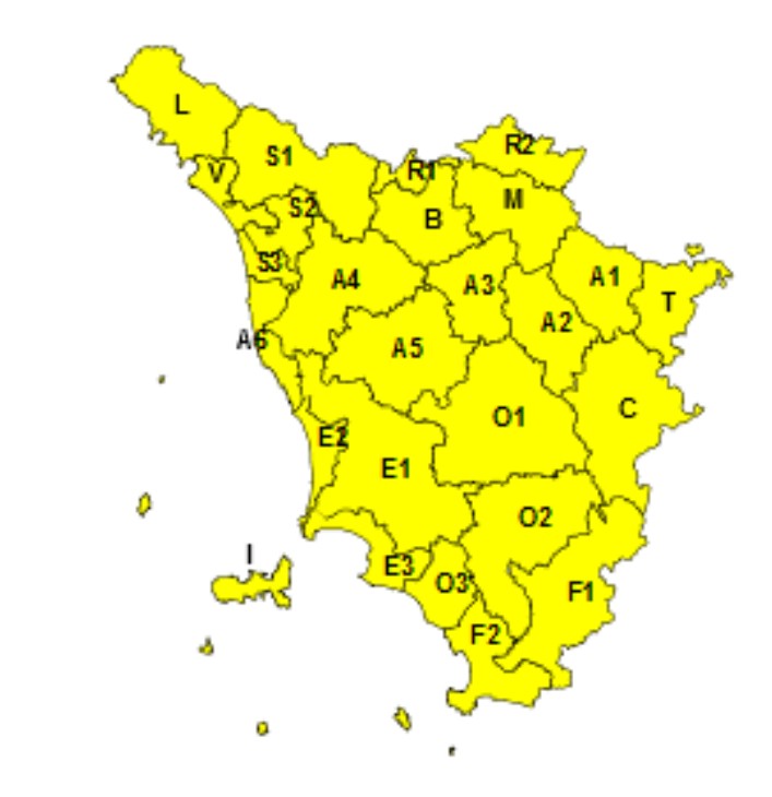 allerta meteo toscana 19 febbraio