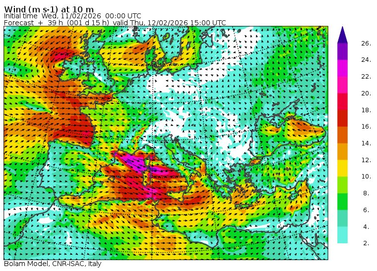 allerta meteo vento europa giovedì 12 febbraio ore 16