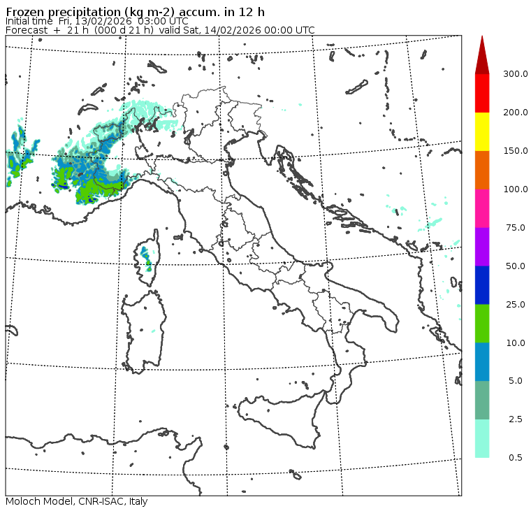allerta neve venerdì sera