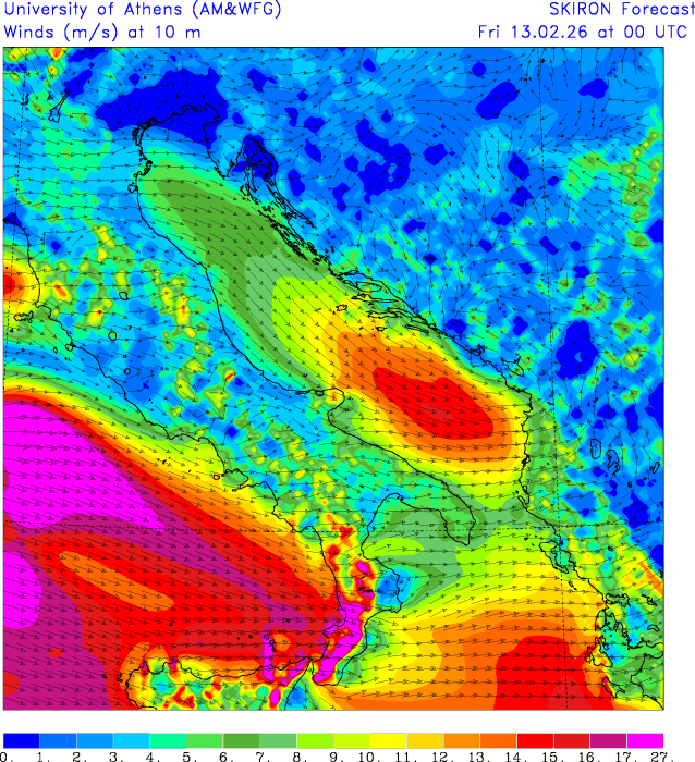 allerta venti notte tra giovedì 12 e venerdì 13