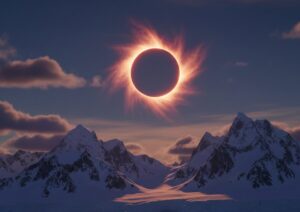 anello di fuoco eclissi antartide