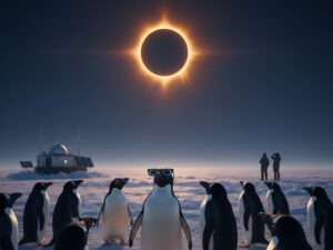 eclissi 17 febbraio anelli fuoco pinguini