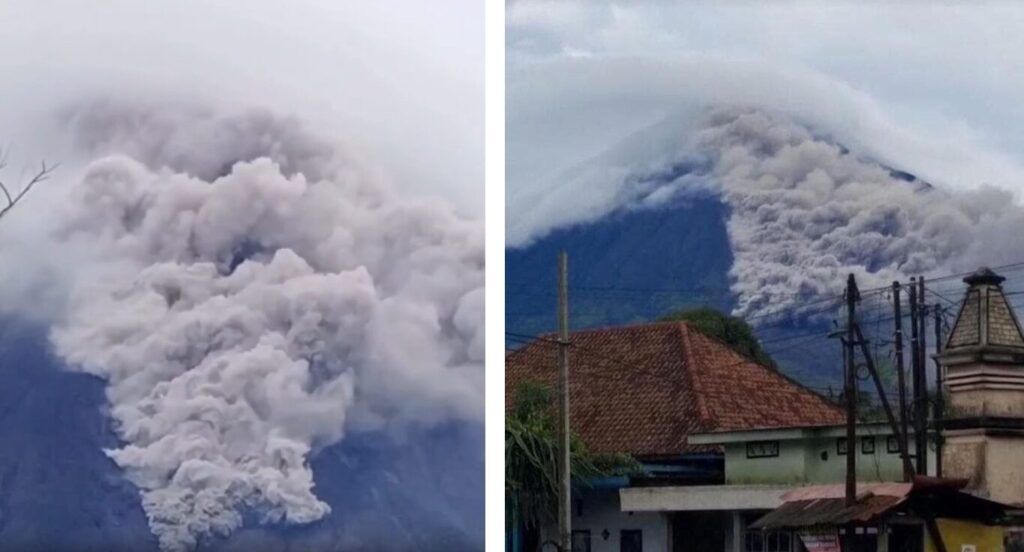eruzione monte semeru indonesia